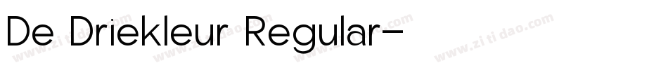 De Driekleur Regular字体转换